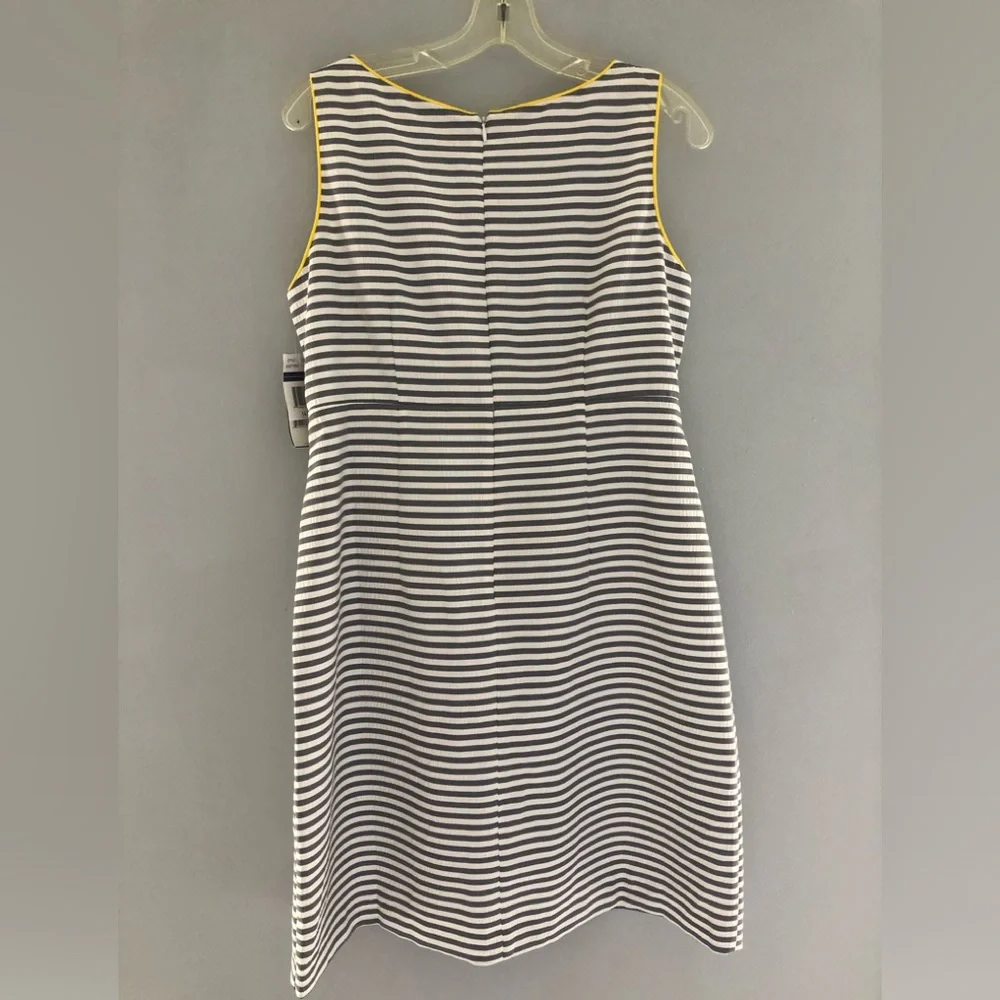 Jessica Howard Striped Midi Dress with Yellow Accents - Picture 2 of 4